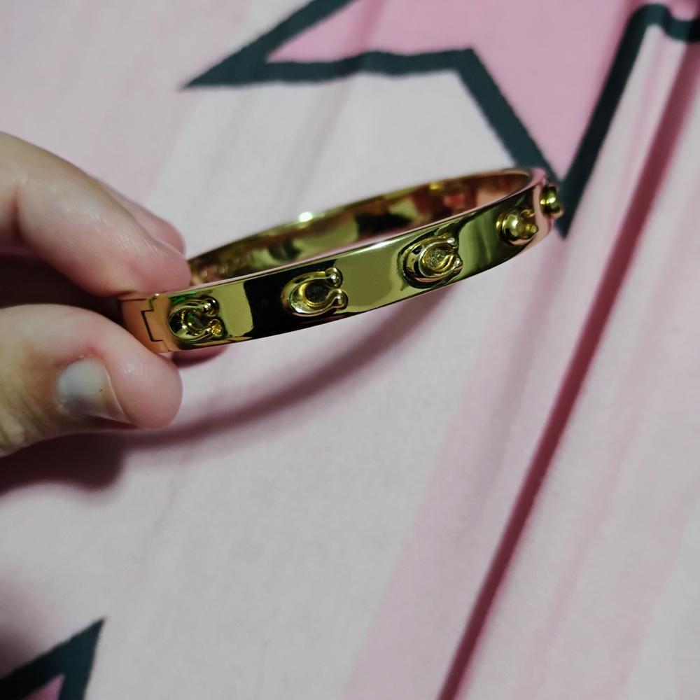 Coach Gold Bracelet with Modern Minimalist Design